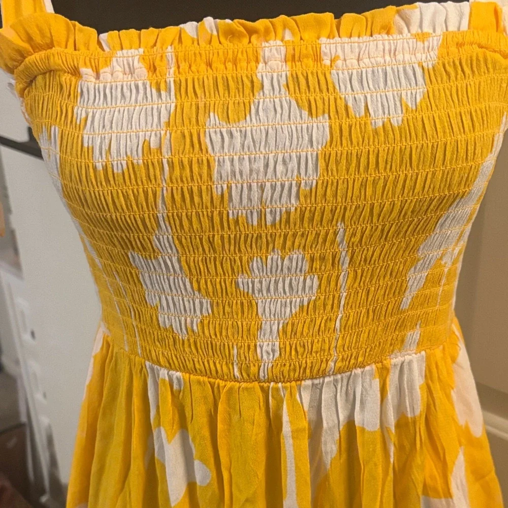Diane Von Furstenberg Yellow and White Maxi Dress - Picture 3 of 7